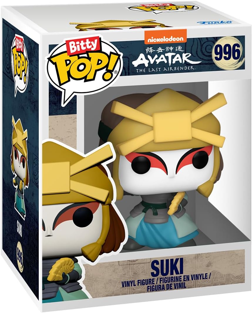 Funko Bitty Pop! Avatar: The Last Airbender - Katara, Sokka, Suki, & A Surprise Mystery Mini Figure - 0.9 Inch (2.2 Cm) Collectable - Stackable Display Shelf Included - Gift Idea - Cake Topper