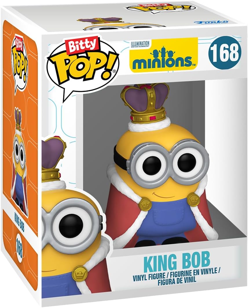 Funko Bitty POP! Minions and A Surprise Mystery Mini Figure - 0.9 Inch (2.2 Cm) - Despicable Me: Minions Collectable - Stackable Display Shelf Included - Gift Idea - Party Bags Stocking