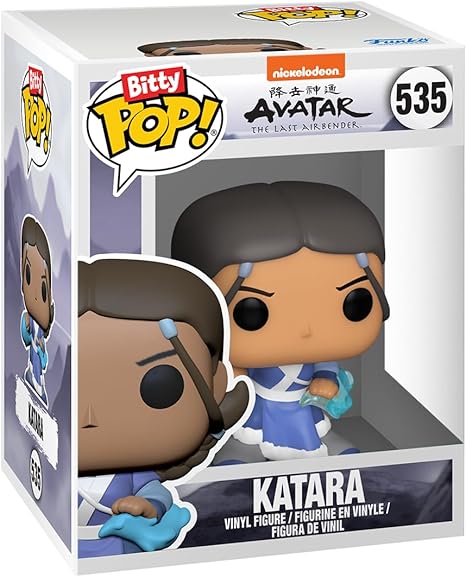 Funko Bitty Pop! Avatar: The Last Airbender - Katara, Sokka, Suki, & A Surprise Mystery Mini Figure - 0.9 Inch (2.2 Cm) Collectable - Stackable Display Shelf Included - Gift Idea - Cake Topper