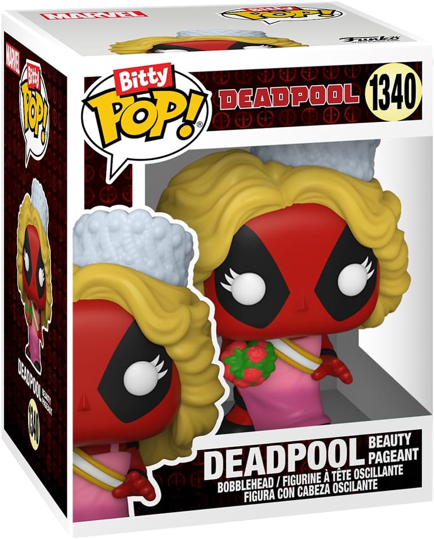 Funko Bitty POP! Deadpool - Bathtime, 4-Pack and A Surprise Mystery Mini Figure - 0.9 Inch (2.2 Cm) Collectable - Stackable Display Shelf Included - Gift Idea - Party Bags Stocking - Cake Topper