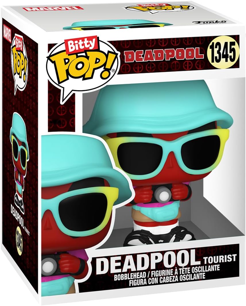 Funko Bitty POP! Deadpool - Bathtime, 4-Pack and A Surprise Mystery Mini Figure - 0.9 Inch (2.2 Cm) Collectable - Stackable Display Shelf Included - Gift Idea - Party Bags Stocking - Cake Topper