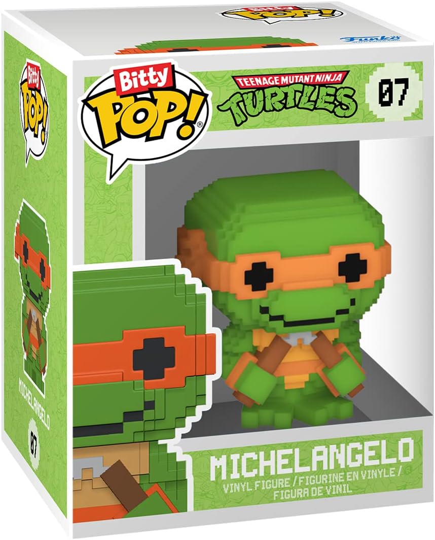 Funko Bitty Pop! Teenage Mutant Ninja Turtles (TMNT) - Donatello, Shredder, Baxter Stockman, & Surprise Mystery Figure - 0.9 Inch (2.2 Cm) Collectable - Stackable Display Shelf Included - Gift Idea