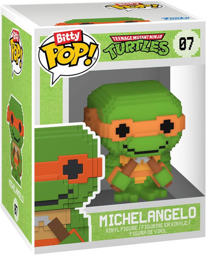 Funko Bitty Pop! Teenage Mutant Ninja Turtles (TMNT) - Donatello, Shredder, Baxter Stockman, & Surprise Mystery Figure - 0.9 Inch (2.2 Cm) Collectable - Stackable Display Shelf Included - Gift Idea