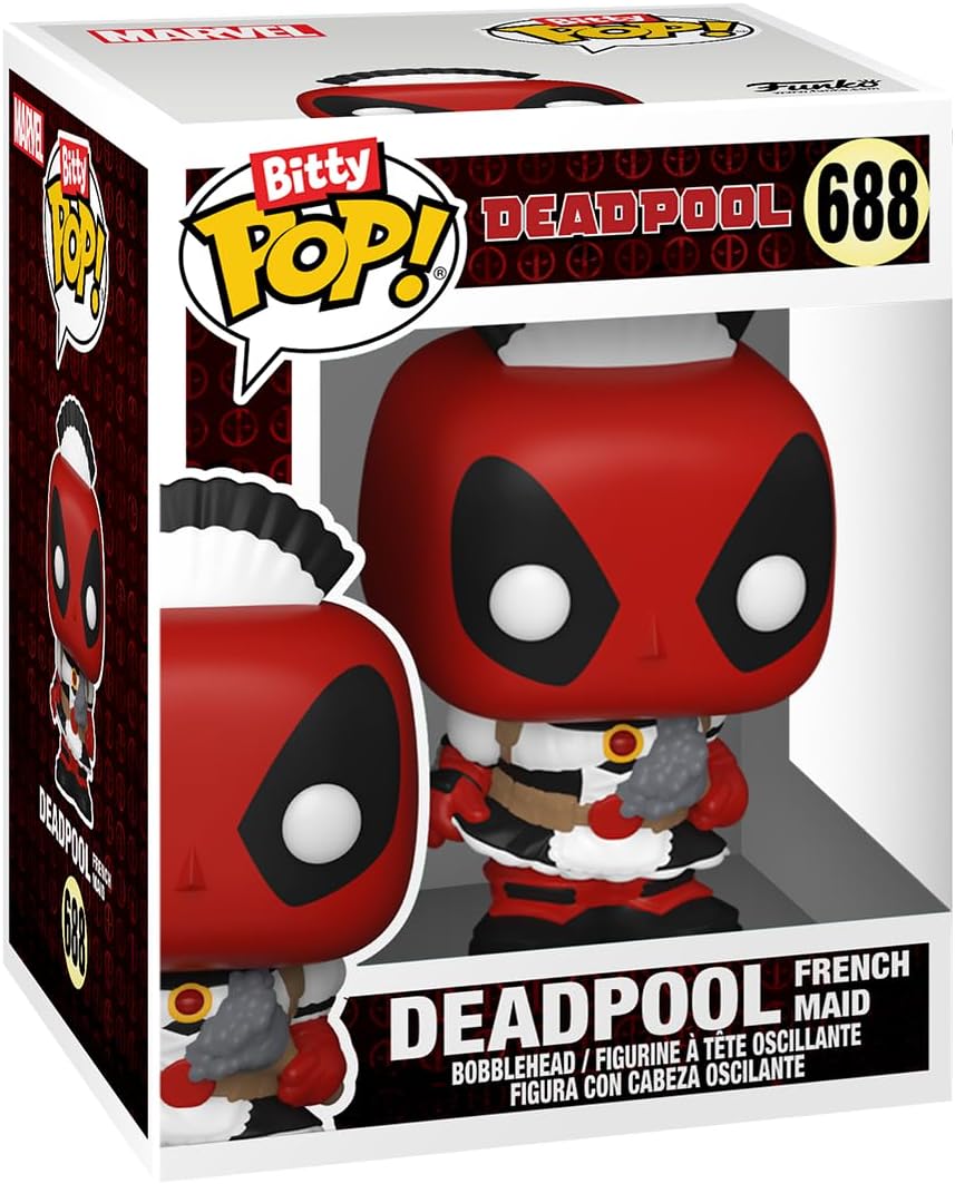 Funko Bitty POP! Deadpool - Bathtime, 4-Pack and A Surprise Mystery Mini Figure - 0.9 Inch (2.2 Cm) Collectable - Stackable Display Shelf Included - Gift Idea - Party Bags Stocking - Cake Topper