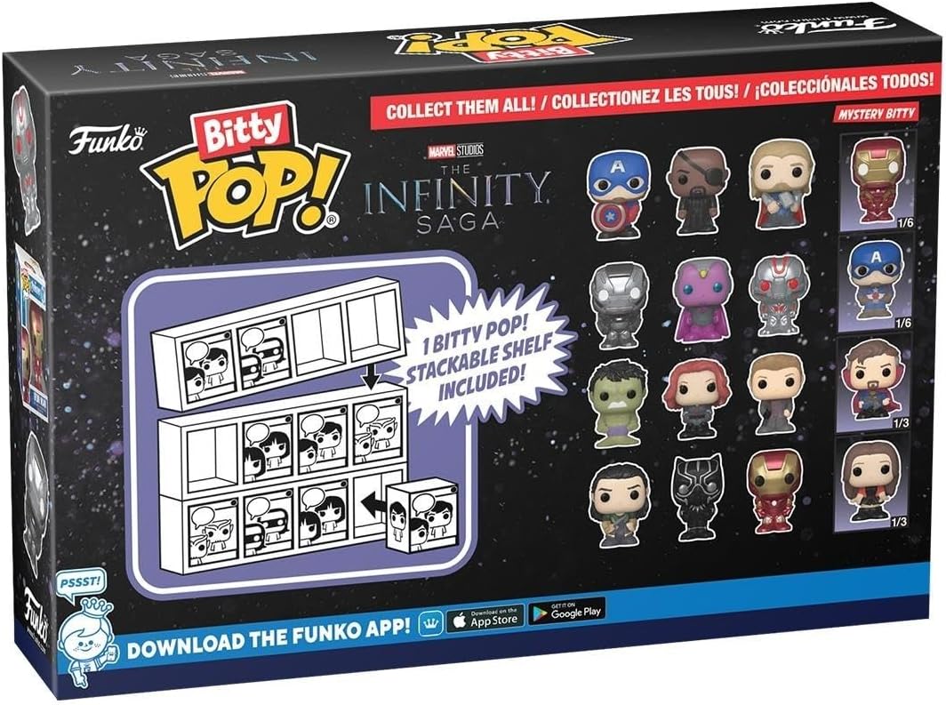 Funko Bitty POP! Marvel - Hulk and A Surprise Mystery Mini Figure - 0.9 Inch (2.2 Cm) - Marvel Comics Collectable - Stackable Display Shelf Included - Gift Idea - Party Bags Stocking