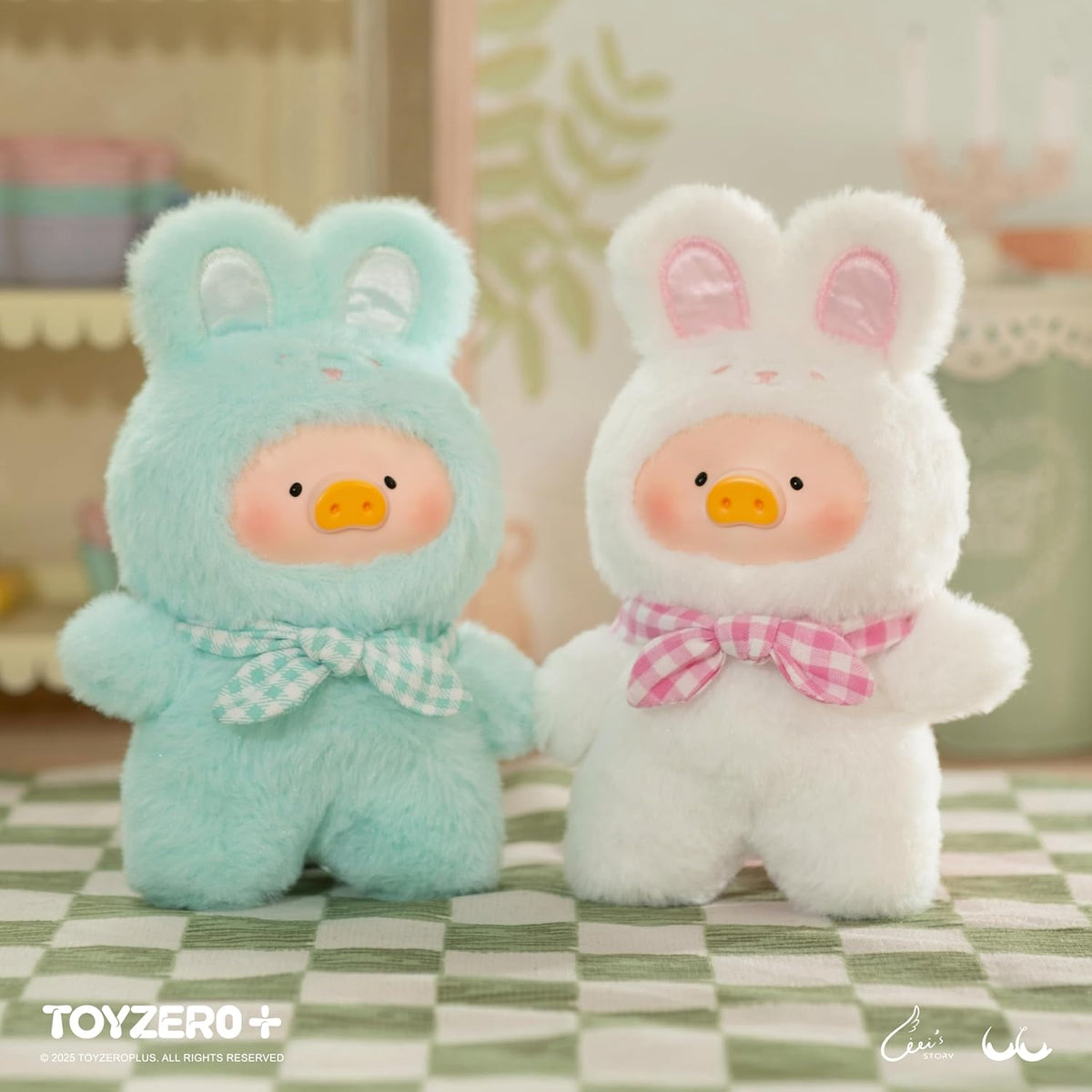Official Lulu The Piggy Blind Box - Joyful Time Series Plush Keychain Blind Boxes Figures Cute Stuffed Animals Mystery Box Collectibles Toys Home Decorations Birthday Gifts,