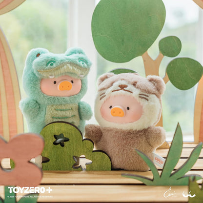 TOYZERO+ Lulu The Piggy Blind Box Figures - Puppet Show Series Plush Keychain Blind Boxes Figurines Finger Puppet Toy Cute Stuffed Animals Mystery Box Collectible Decorations Birthday Gift, Single Box