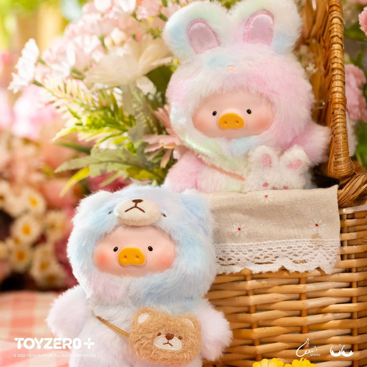 Official Lulu The Piggy Blind Box - Joyful Time Series Plush Keychain Blind Boxes Figures Cute Stuffed Animals Mystery Box Collectibles Toys Home Decorations Birthday Gifts,