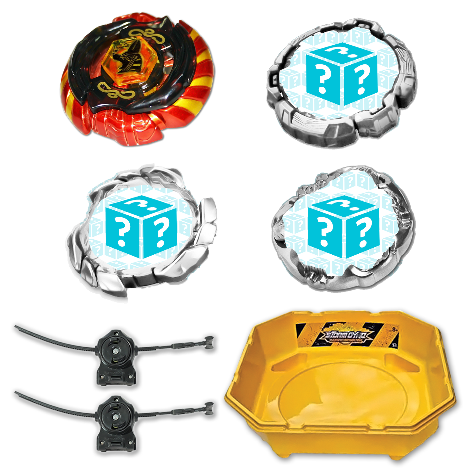 Mercury Anubis Red 85XF - Unbeatable Power Beyblade Deal tray
