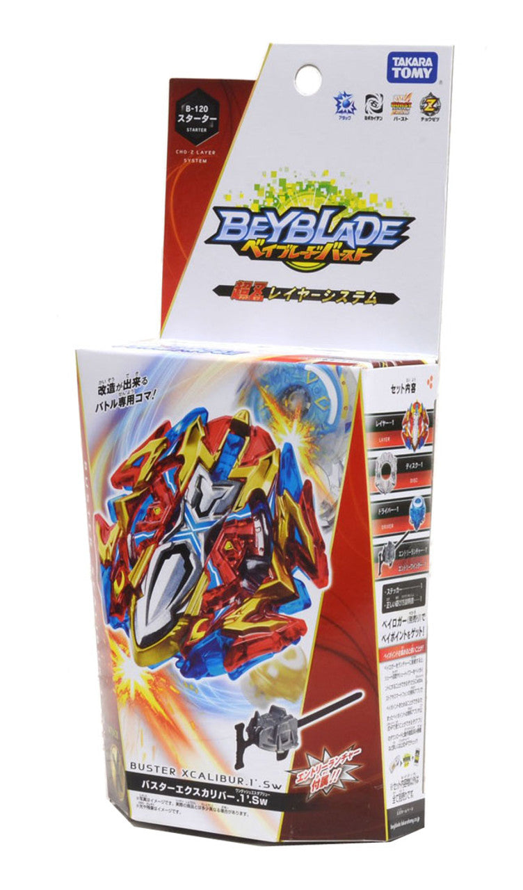 Takara Tomy Beyblade BURST B-120 Starter Buster Excalibur.1`.Sw