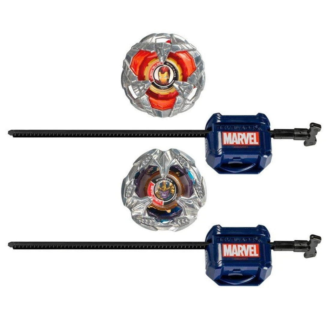 Takara Tomy Beyblade X Marvel BXG-29 Iron Man 4-80B vs. Thanos 4-60P