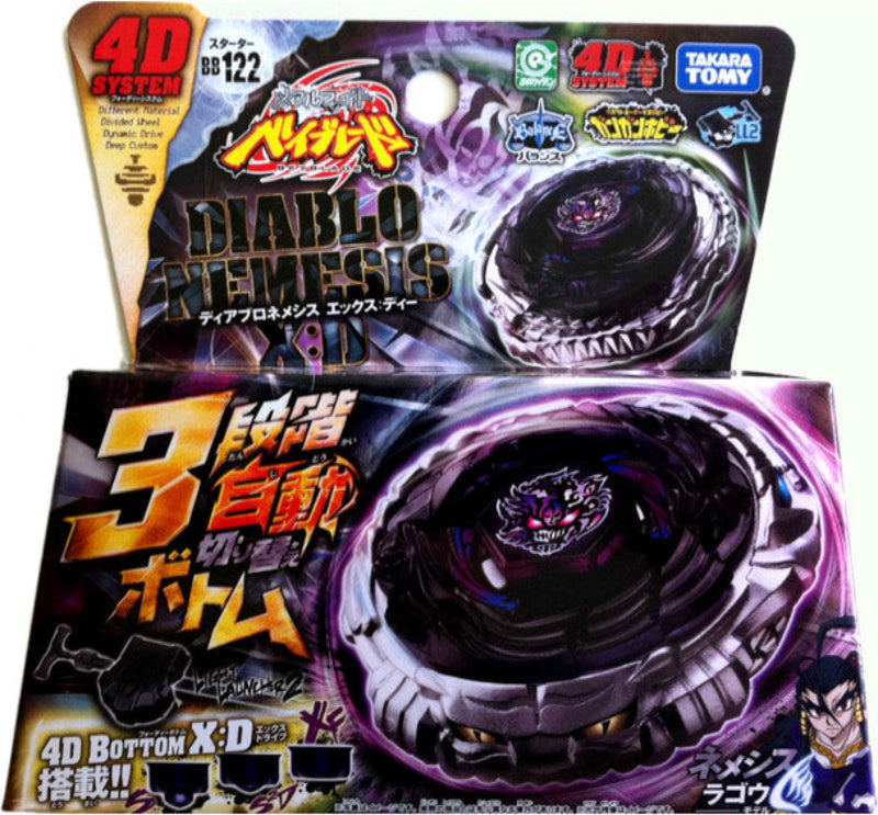 Takara Tomy Beyblade Diablo Nemesis X:D Metal Fury Beyblade Starter BB-122