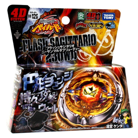 Takara Tomy Beyblade Flash Sagittario 230WD Metal Fury Beyblade Starter BB-126