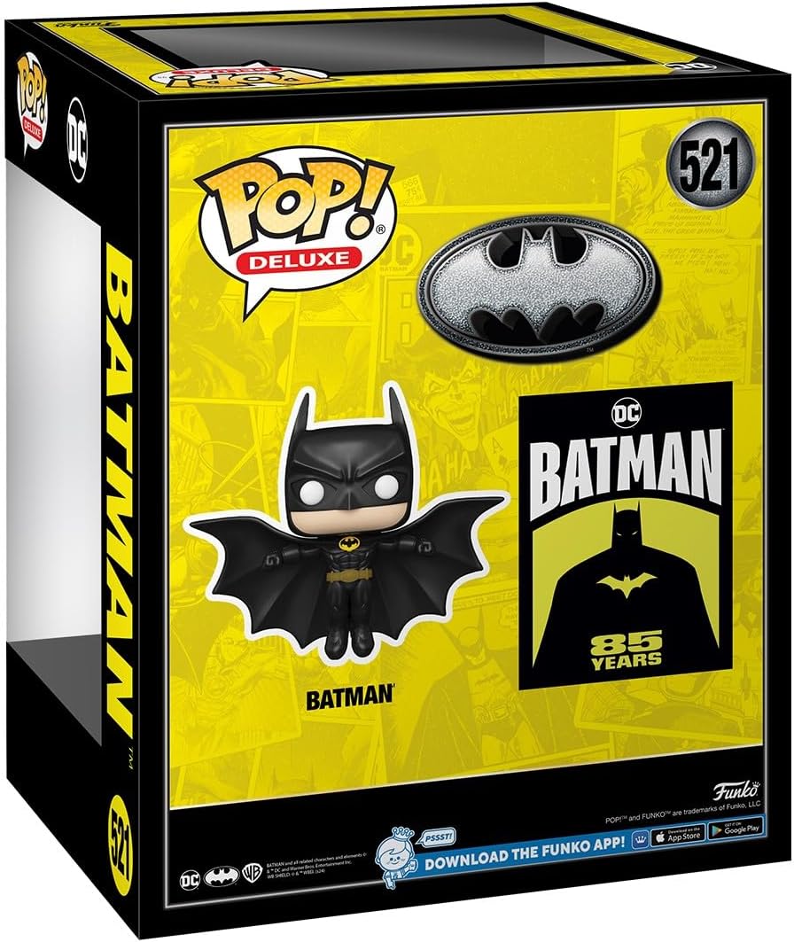 Angled view of Batman 85th Anniversary Soaring Deluxe Funko Pop #521