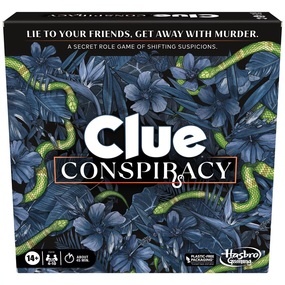 Clue Conspiracy board game front view with Black Adder Resort theme