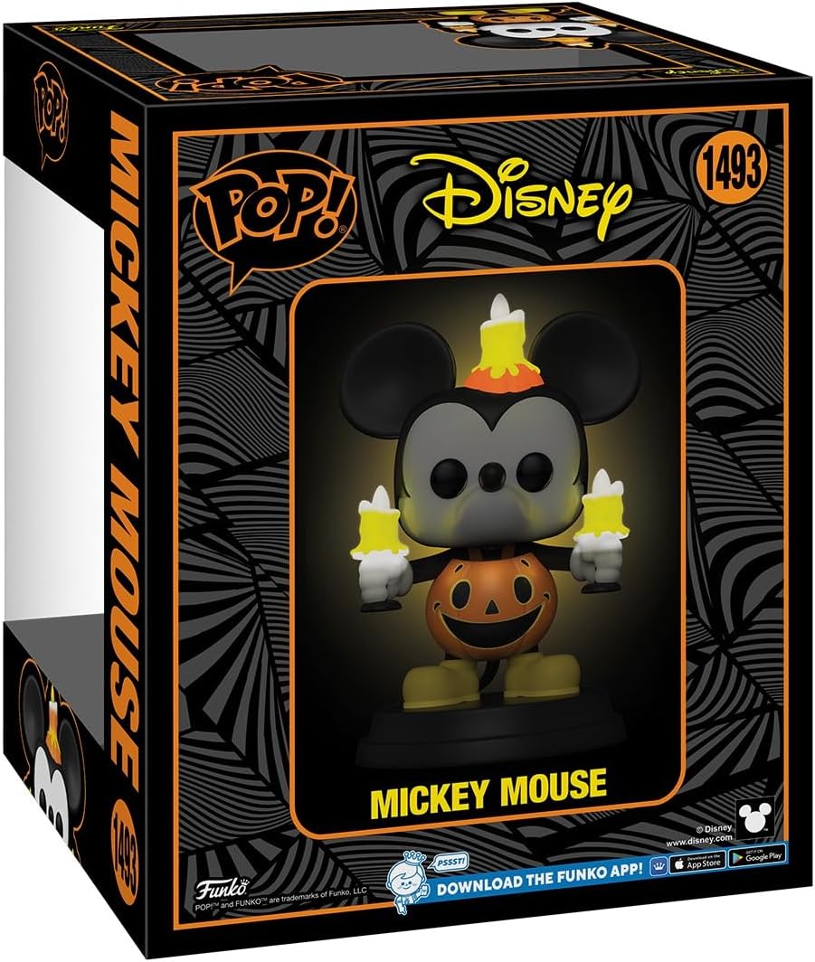 Mickey Mouse Halloween Funko Pop #1493 displayed on seasonal shelf