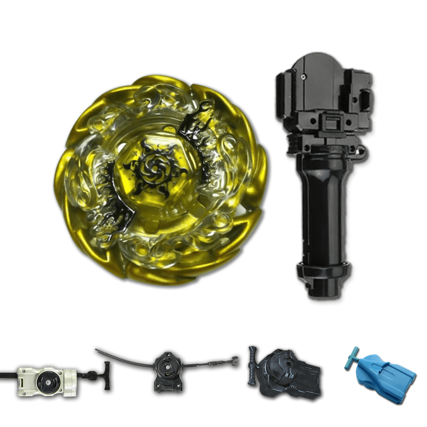 SOL BLAZE GOLD V145AS - Ultimate Beyblade for Champions! hand holder