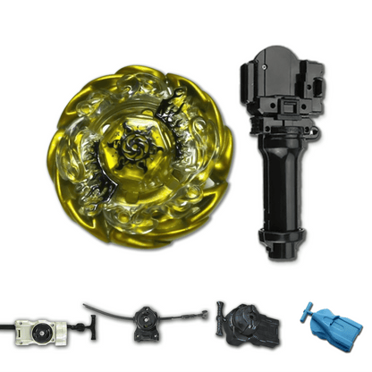 SOL BLAZE GOLD V145AS - Ultimate Beyblade for Champions! hand holder