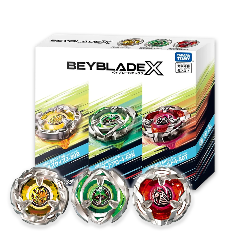 Takara Tomy Beyblade X BX-08 3on3 Deck Set front view