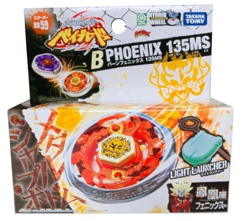 TAKARA TOMY Burn Fireblaze Phoenix 135MS Metal Fusion Beyblade STARTER w/ Launcher BB-59-Spinning Tops-Tomy