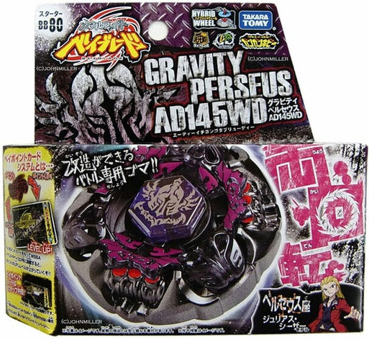 TAKARA TOMY Gravity Perseus Destroyer AD145WD Metal Masters Beyblade Starter w/ Launcher BB-80-The Beybladers-Tomy